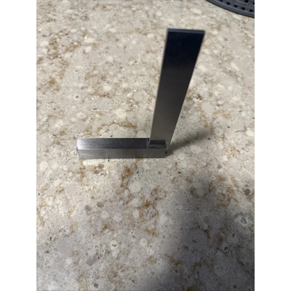 Machinist Square Set 80mm x 125mm Try Square Wide Seat Steel Squares, 1pcs